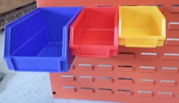 $2 Plastic Bins in Multiple Colours