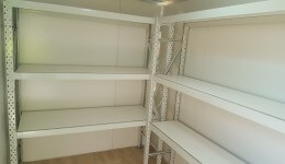 All white white longspan rack